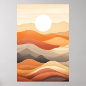 Poster Illustration Abstraite du paysage (Devant)