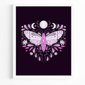 Poster Illustration Abstraite Moderne de Papillon de Nuit