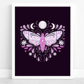 Poster Illustration Abstraite Moderne de Papillon de Nuit