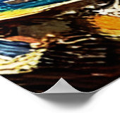 Poster Illustration Abstraite vintage Beach Sunrise (Coin)