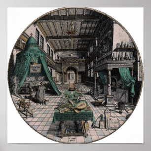 Poster Illustration alchimique vintage