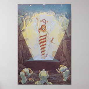 Poster Illustration alchimique vintage