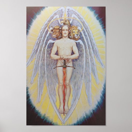 Poster Illustration alchimique vintage (Devant)