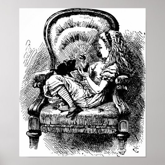 Poster Illustration Alice et Kitten (Devant)