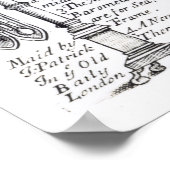 Poster Illustration annotée de Pendent, Diagonal (Coin)