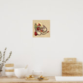 Poster Illustration Antique de l'Enfant de Mère l'Oye (Cuisine)