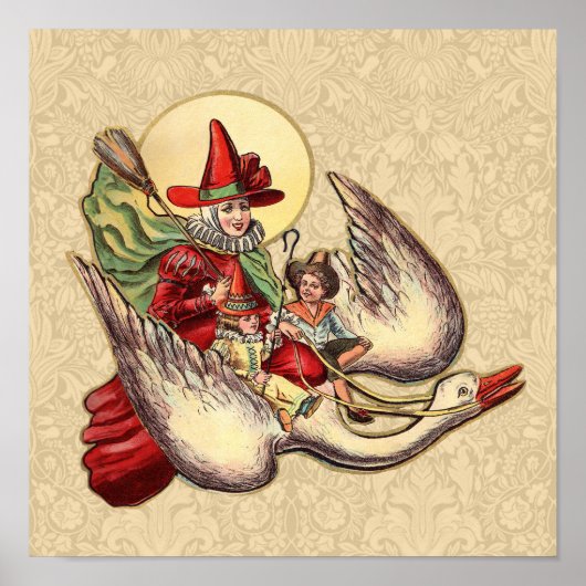 Poster Illustration Antique de l'Enfant de Mère l'Oye (Devant)