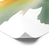 Poster Illustration aquarelle colorée de dindes (Coin)