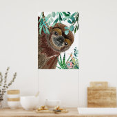 Poster Illustration aquarelle de Sloth (Cuisine)