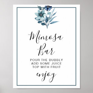 Poster Illustration aquarelle rustique Bouquet floral ble