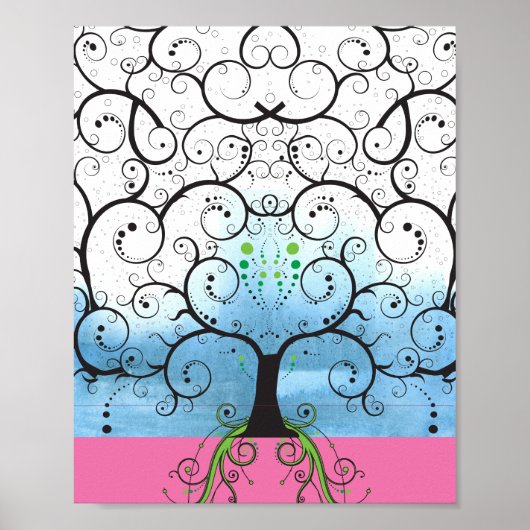 Poster Illustration Arbre de vie (Devant)