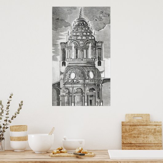 Poster Illustration architecturale (Cuisine)