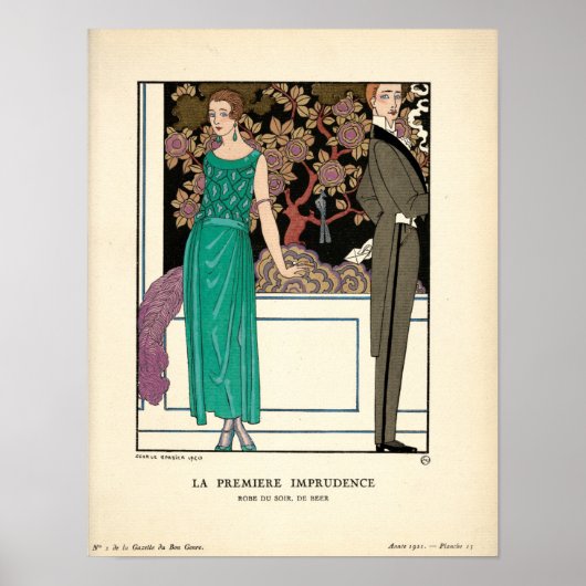 Poster Illustration Art Nouveau 1920 par George Barbier (Devant)