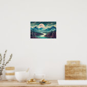 Poster Illustration Art numérique d'une rivière et d'une (Cuisine)