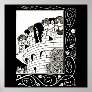 Poster Illustration-Aubrey Beardsley 9 d'Affiche-Cru
