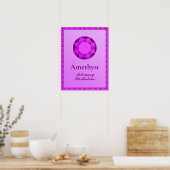Poster Illustration Birthstone pour Février - Amethyst (Cuisine)