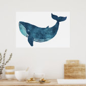 Poster Illustration Blue Whale (Cuisine)