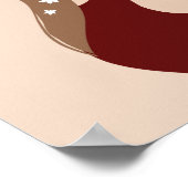 Poster Illustration Boho Woman, Tons Terrestres (Coin)