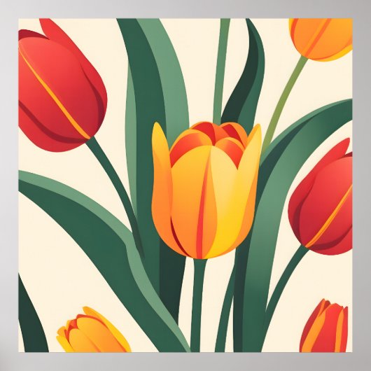 Poster Illustration Bold Tulip (Devant)