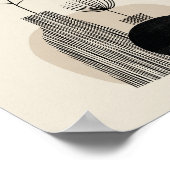 Poster Illustration botanique abstraite (Coin)