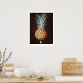 Poster Illustration botanique de l'ananas 1807 (Cuisine)