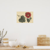 Poster Illustration botanique de Seringapatam Hollyhock (Cuisine)