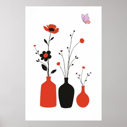 Poster Illustration botanique minimaliste (Devant)