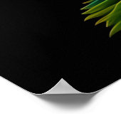 Poster Illustration botanique rose floral (Coin)