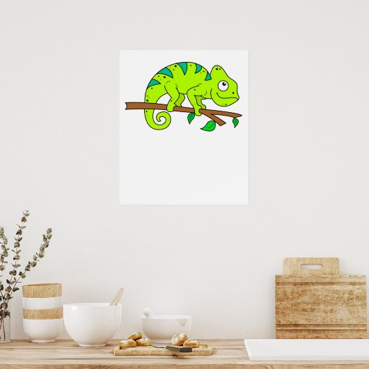 Poster Illustration Chameleon (Cuisine)