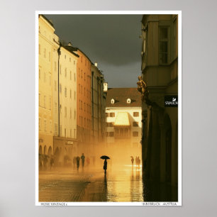 POSTER ILLUSTRATION CHARMANTE INNSBRUCK AUTRICHE