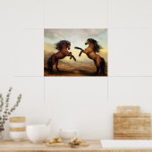 Poster Illustration Cheval (Cuisine)