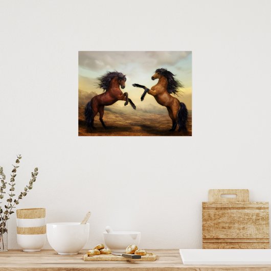 Poster Illustration Cheval (Cuisine)