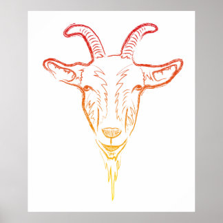 Poster illustration chèvre
