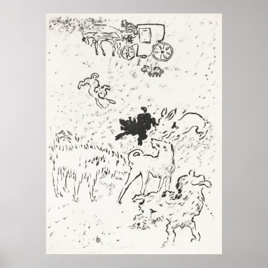 Poster Illustration Chiens (Devant)