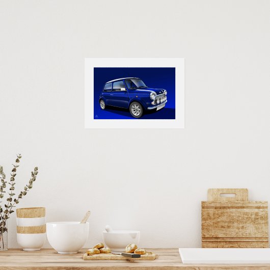 Poster Illustration classique de l'affiche de Mini Cooper (Cuisine)