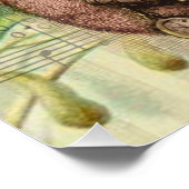 Poster Illustration classique de l'arbre du Père Noël joy (Coin)