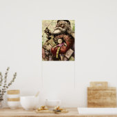 Poster Illustration classique de l'arbre du Père Noël joy (Cuisine)