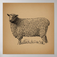 Illustration classique de l'art du mouton animal d