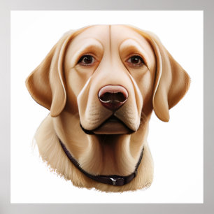 Poster Illustration classique du Labrador Retriever
