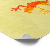 Poster Illustration colorée de l'aquarelle geckos (Coin)