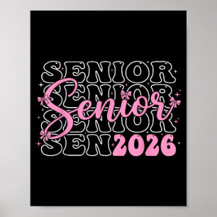 Poster Illustration Coquette Rose Classe Terminale 2026