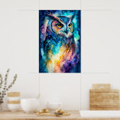 Poster Illustration créative de hibou perché (Cuisine)