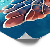 Poster Illustration créative de tortue de natation (Coin)