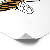 Poster Illustration d'abeille à miel Peinture d'abeille A (Coin)