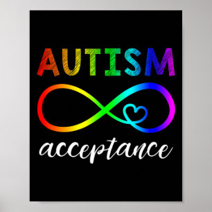 Poster Illustration d'acceptation de l'autisme Red Instea