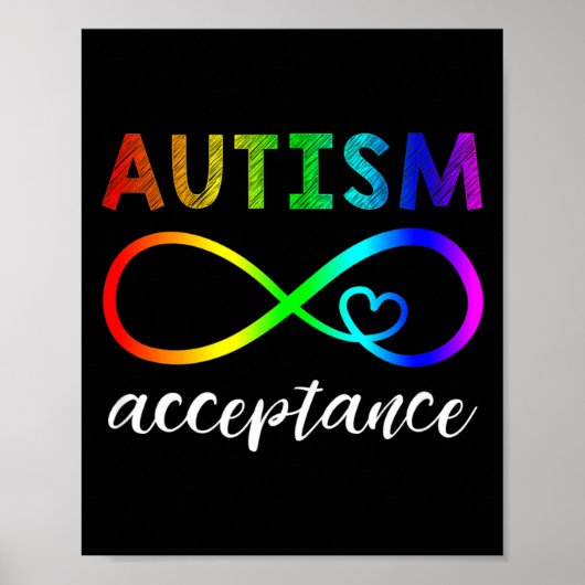 Poster Illustration d'acceptation de l'autisme Red Instea (Devant)