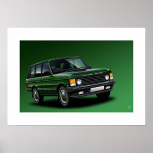 Poster Illustration d'affiche de mode de Range Rover