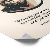Poster Illustration d'art de citation de Méditations de M (Coin)