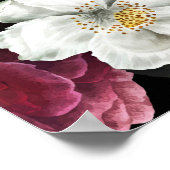 Poster Illustration d'art de roses vintage (Coin)
