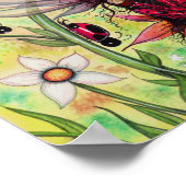 Poster Illustration d'art fantastique de fée coccinelle p (Coin)